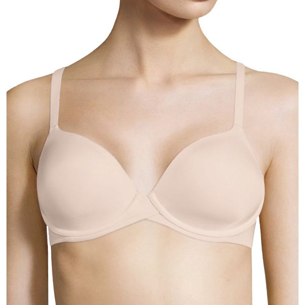 Maidenform DM7543 Fabulous Fit 2.0 Demi T-Shirt Bra 38D Convertible Straps Sand